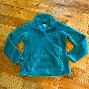 Patagonia Women’s Retool Snap-T Pull Over Fleece, Sz Medium, Teal